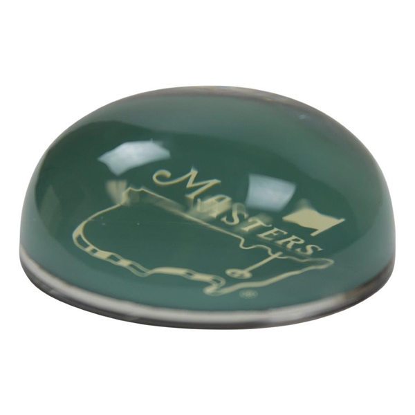 2021 Masters Tournament Logo Round Glass Top Paperweight In Original Box
