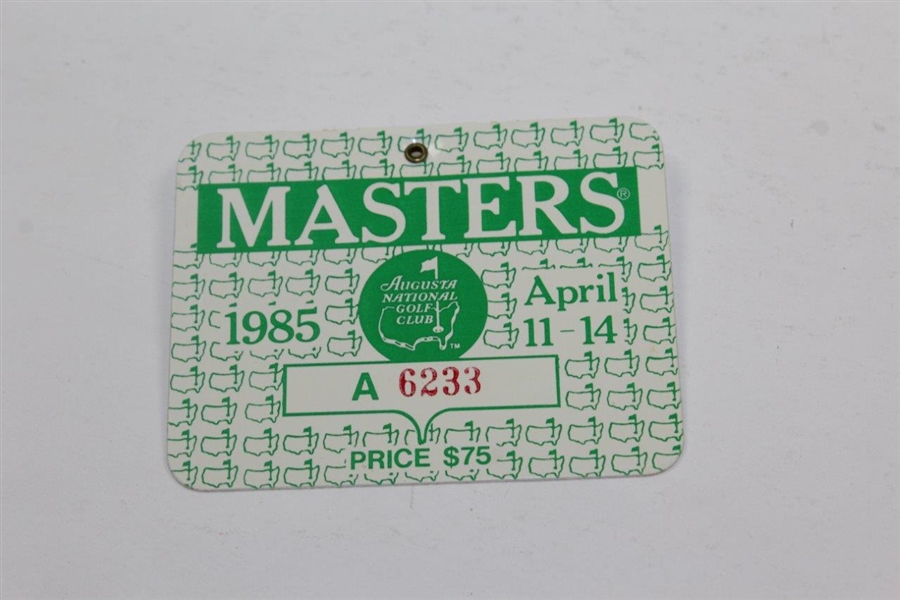 1983 & 1987 Masters Series Badges with Sequential Numbers Plus 1985 Badge #A6233