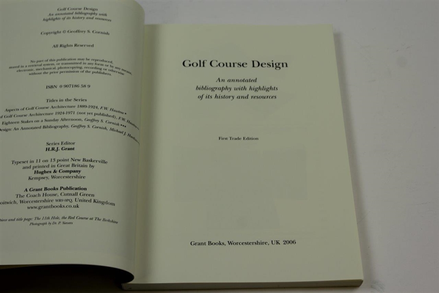 Golf Course Design' Book by Geoffrey Cornish & Michael Hurdzan