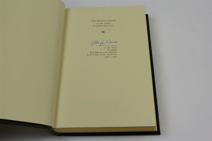 The Life Of Tom Morris' Limited Edition Book By W.W. Tulloch Signed By J.H. Neill JSA ALOA