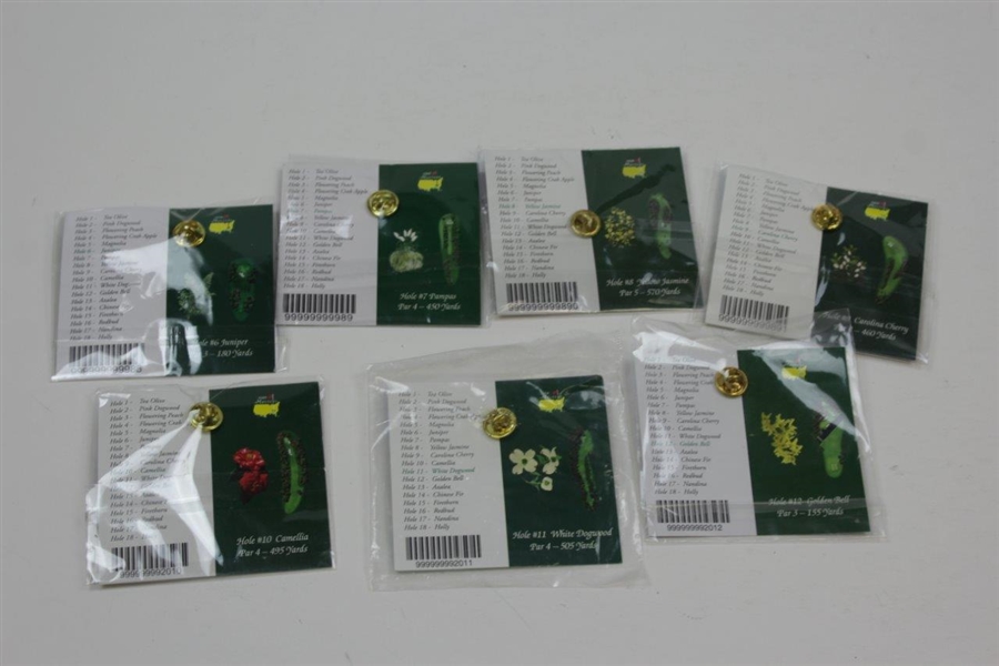 Complete 2001-2018 Masters Commemorative Pins - 18 Pins in Total