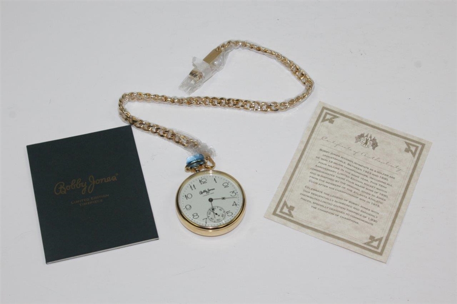 Bobby Jones Limited Edition Timepiece In Case With Certificate Of Authenticity 