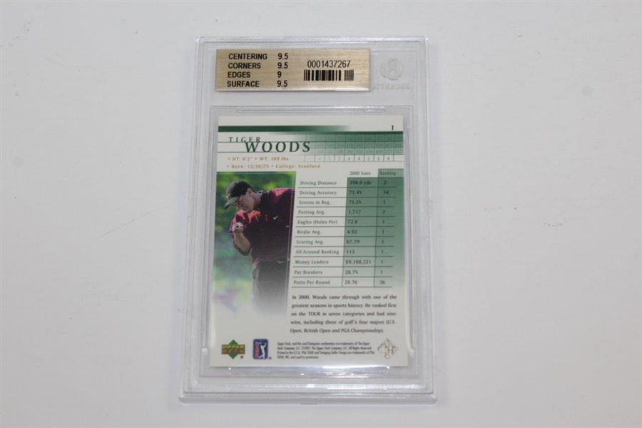 Tiger Woods 2001 Upper Deck Card BGS Gem Mint 9.5