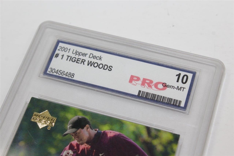 Tiger Woods 2001 Upper Deck Card PRO Gem-MT 10