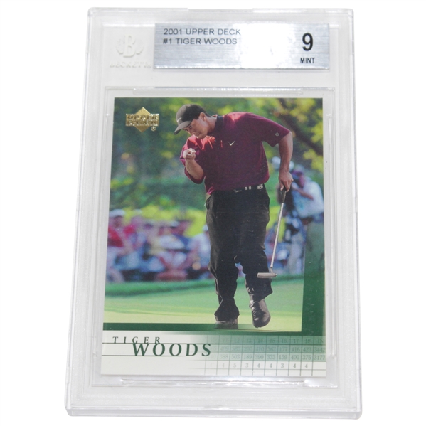 Tiger Woods 2001 Upper Deck Card BGS Mint 9