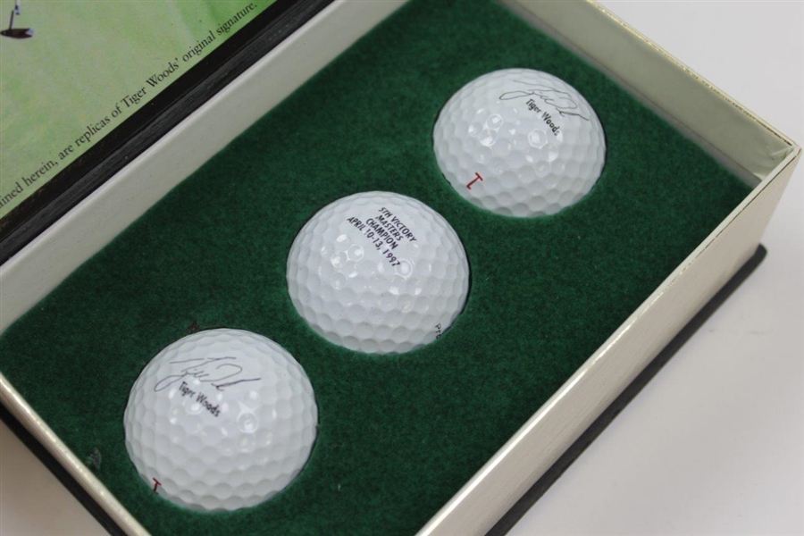 Tiger Woods Titleist Ltd Ed Commemorative Boxes with Balls - First 7 Wins with COA