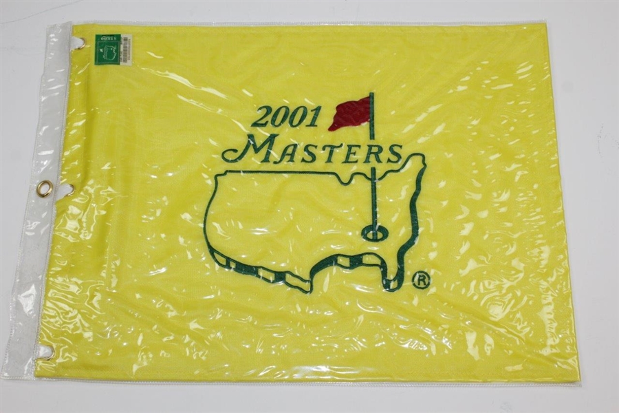 2001, 2002, & 2005 Masters Tournament Embroidered Flags - Tiger Woods Winner