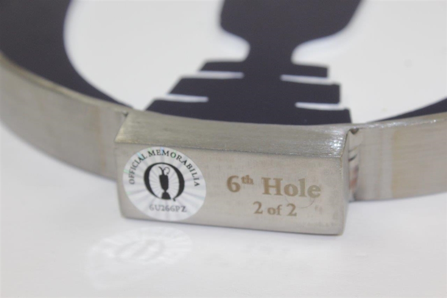 2018 OPEN Championship Official 6th Hole Tee Marker with Case, COA, & Bag #6U266PZ