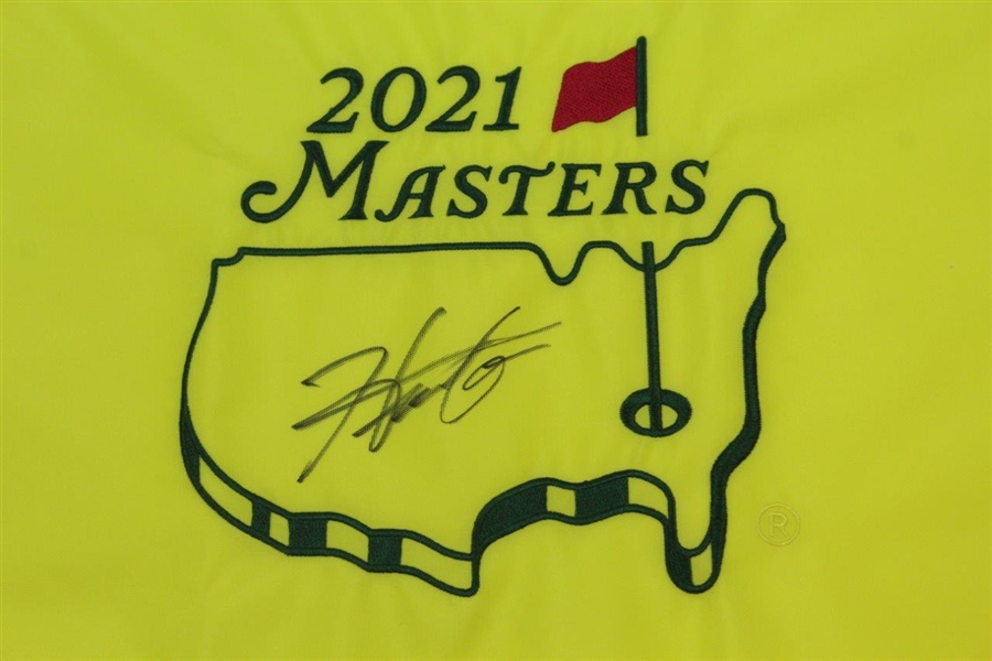 Hideki Matsuyama Signed 2021 Masters Embroidered Flag JSA #Z91750
