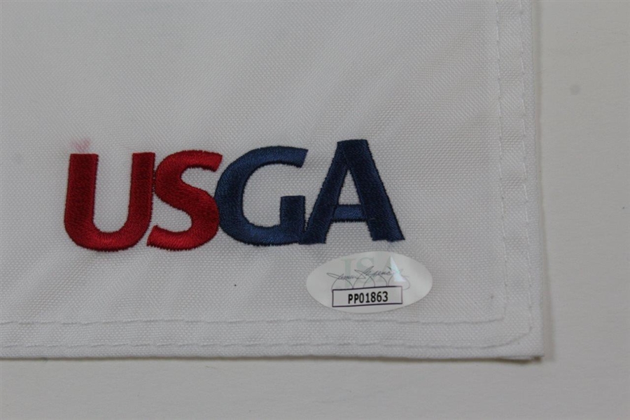 Patrick Reed Signed 2021 US Open Torrey Pines Flag  with 'Captain America' JSA #PP01863