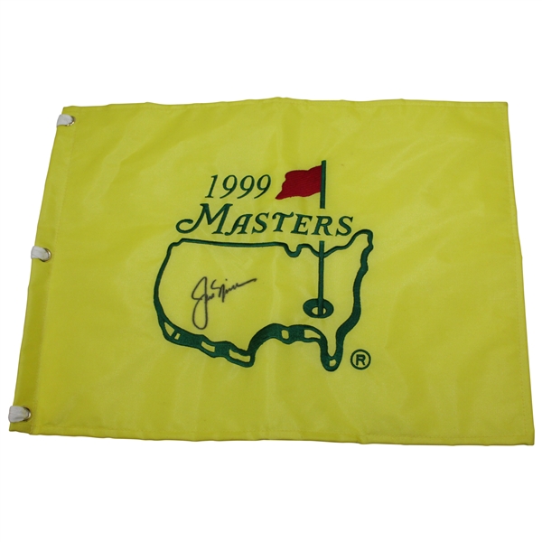 Jack Nicklaus Signed 1999 Masters Embroidered Flag JSA ALOA
