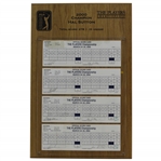 Hal Suttons 2000 The Players Championship Winning Scorecards - "Be The Right Club" over Tiger