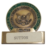Hal Suttons 1991 US Open Championship at Hazeltine National Contestant Badge