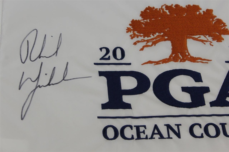 Phil Mickelson Signed 2021 PGA Championship Embroidered Flag - First One! JSA ALOA