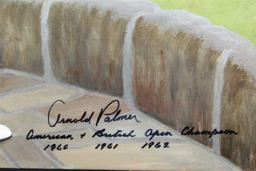 Arnold Palmer Signed Original 1/1 R&A Painting by Bill Waugh with Open Wins Notation JSA ALOA