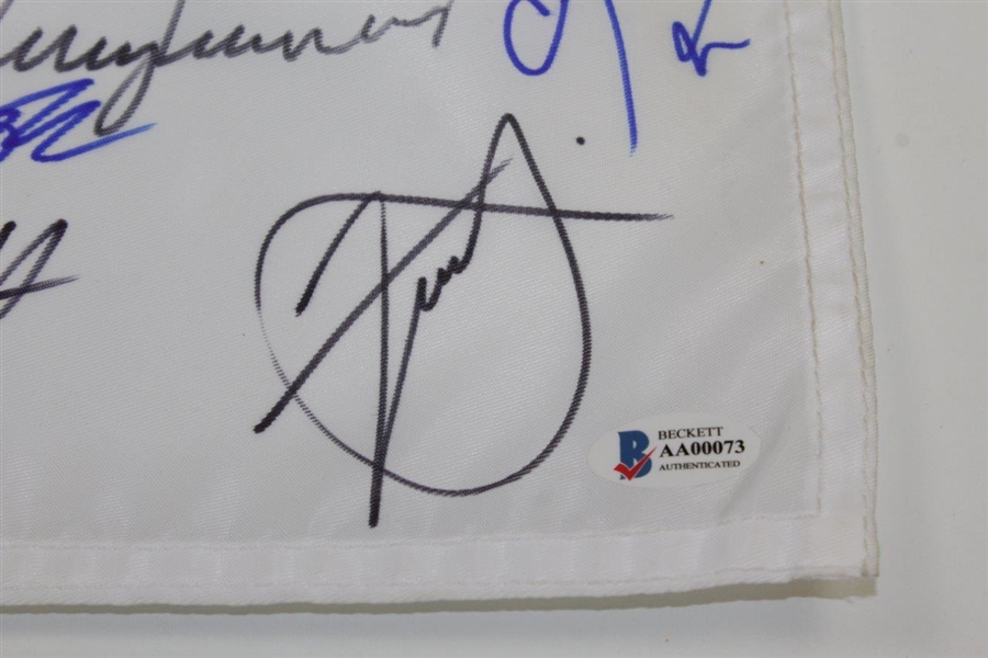BMW Championship Flag Signed by 28 Stars BECKETT FULL Letter #AA00073