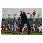Justin Rose Signed Photo at 2012 Ryder Cup with "The Putt To Beat Phil" JSA ALOA