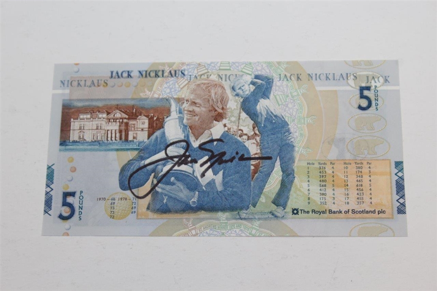 Jack Nicklaus Signed 2005 Signed Bank Note & Commemorative Wallet with Letter - JSA ALOA