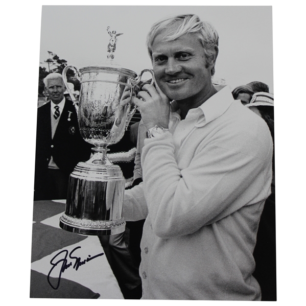 Jack Nicklaus Signed Photo at 1972 US Open at Pebble Beach with Letter - JSA ALOA