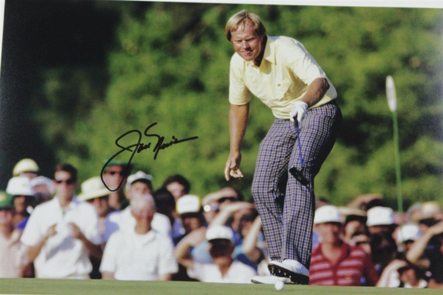 Jack Nicklaus Signed Photo at 1986 Masters Birdie On 17 with Letter - JSA ALOA