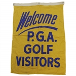 Welcome - PGA Golf Visitors" Yellow & Blue Flag with Grommets from 1952 Championship