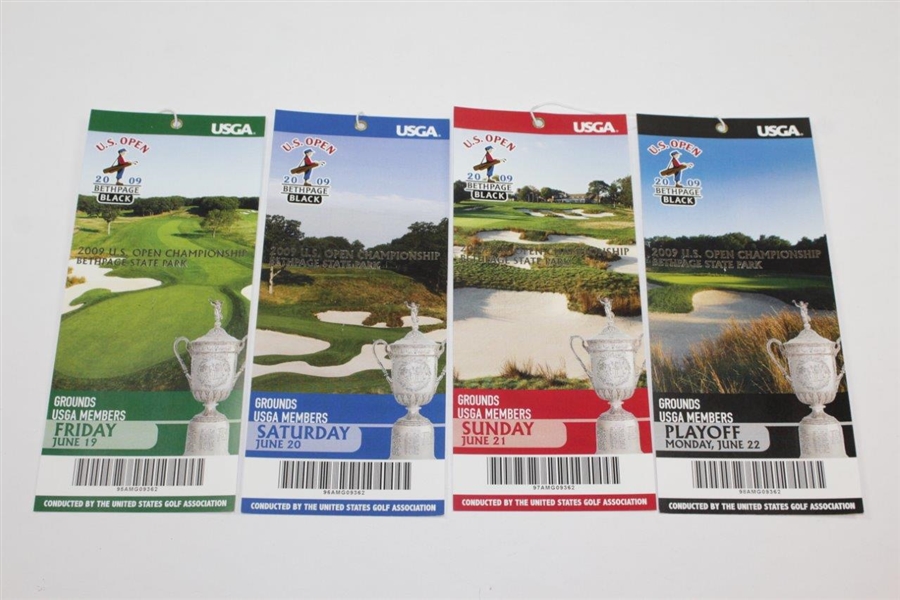 2009 US Open at Bethpage Black Complete Monday-Playoff Ticket Set