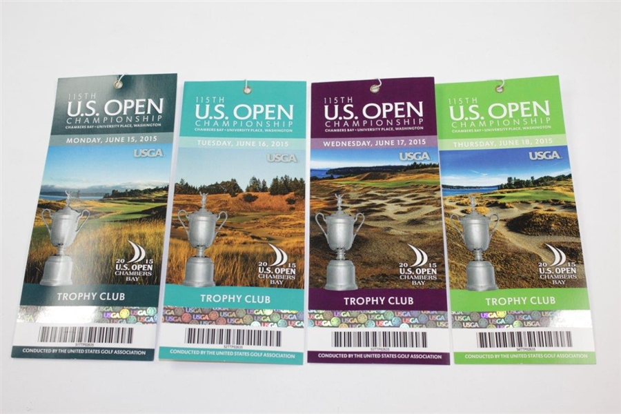 2015 US Open at Chambers Bay Complete Monday-Playoff Ticket Set - Jordan Spieth Winner