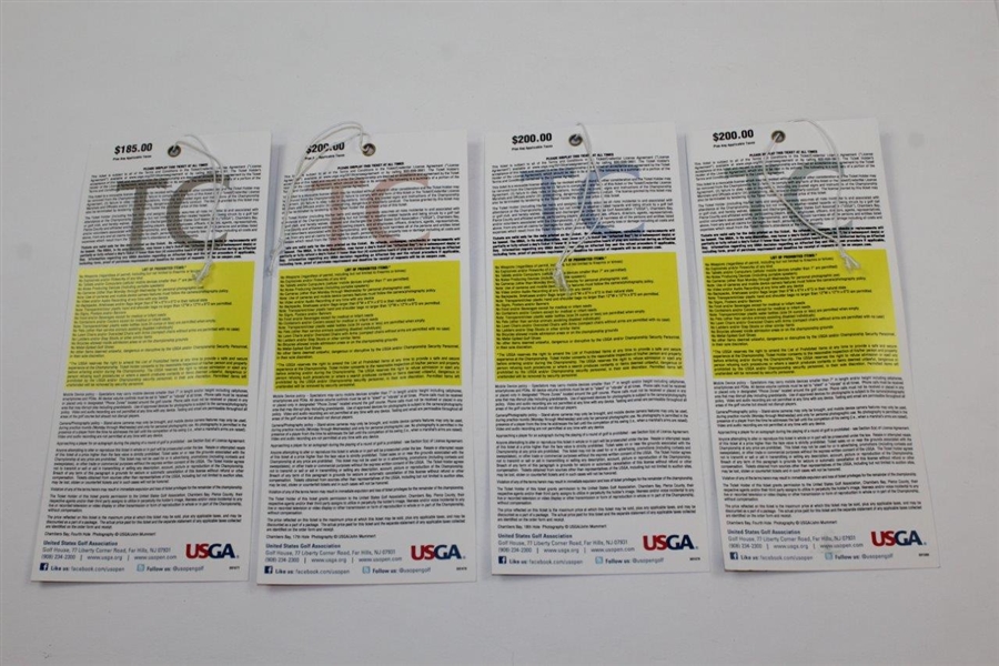 2015 US Open at Chambers Bay Complete Monday-Playoff Ticket Set - Jordan Spieth Winner