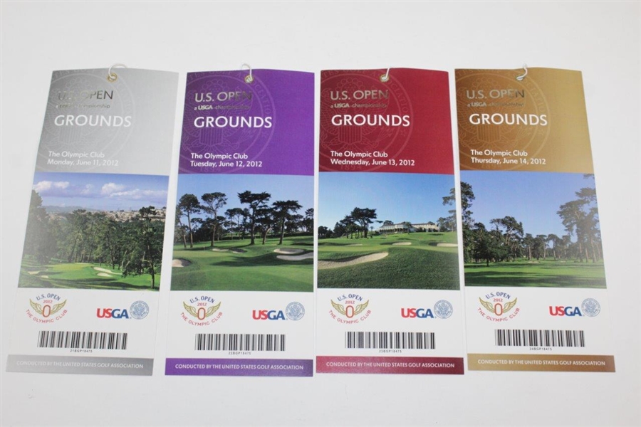 2012 US Open at The Olympic Club Complete Monday-Playoff Ticket Set - Webb Simpson Winner