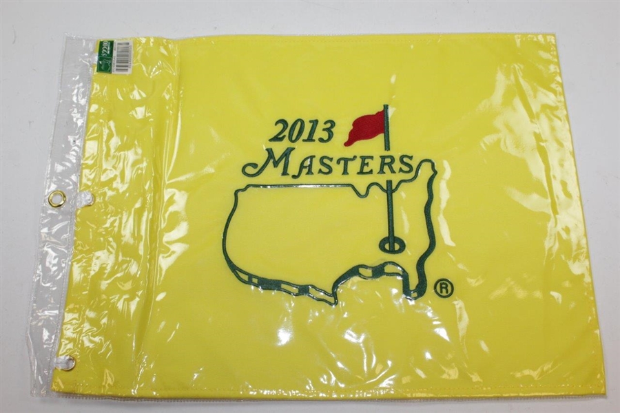 Five (5) 2013 Masters Tournament Embroidered Flags in Original Sleeves