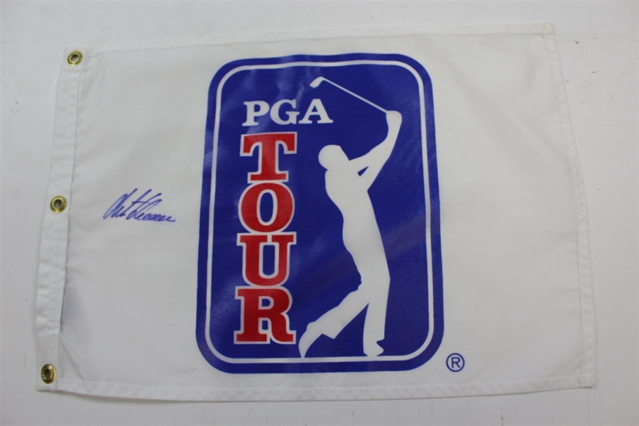 Trevino, Weiskopf, Goosen, Rose, & Couples Signed PGA Tour Screen Flags JSA ALOA