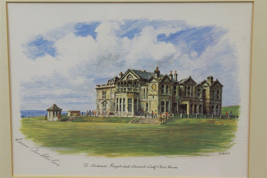 Jack Sargent's 'St. Andrews R&A Golf Club House' Signed by Laurie Auchterlonie - Framed