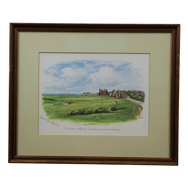 Jack Sargent's 'St. Andrews Golf Course & R&A Club House' Signed by Laurie Auchterlonie - Framed