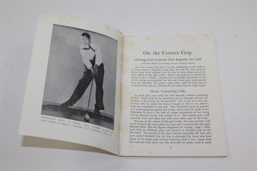 1935 'Rights & Wrongs of Golf' booklet by Bobby Jones - Sargent Family Collection