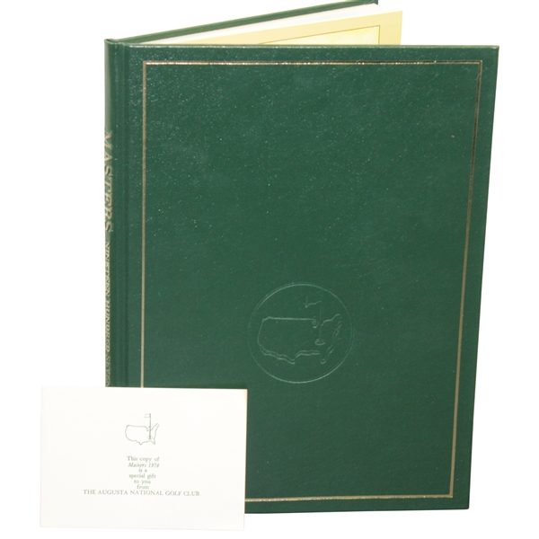 1978 Masters Tournament Annual Book with Card - Sargent Family Collection