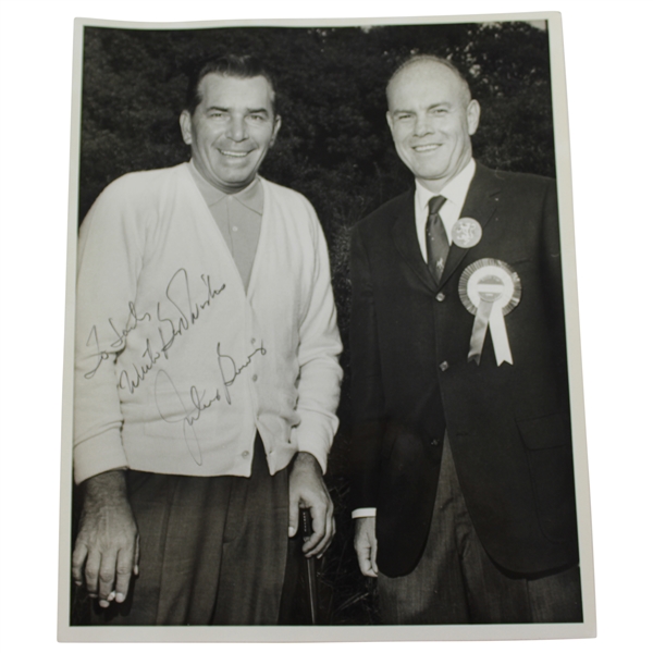 Julius Boros Signed 8x10 Bill Mark 1965 Ryder Cup Photo to Jack Sargent JSA ALOA