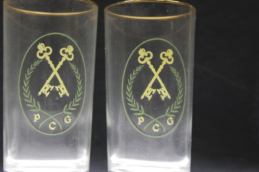 Set of Four (4) Classic Peachtree Golf Club Logo Drinking Glasses - Sargent Family Collection
