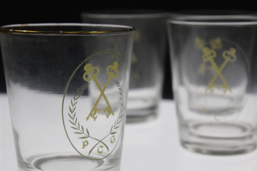 Set of Four (4) Classic Peachtree Golf Club Logo Rocks Drinking Glasses - Sargent Family Collection