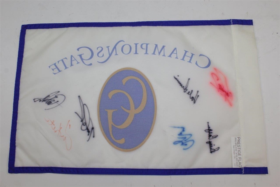 Mulit-Signed Champions Gate Flag Signed by Fuzzy, Casper, Kite, Strange & others JSA ALOA