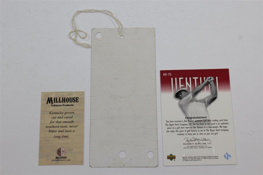 Ken Venturi Signed 1959 LA Open, Upper Deck Card, & Millhouse Card JSA ALOA