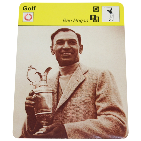 Ben Hogan with British Open Championship Cup 1977 Card 'Golf's Old Maestro'