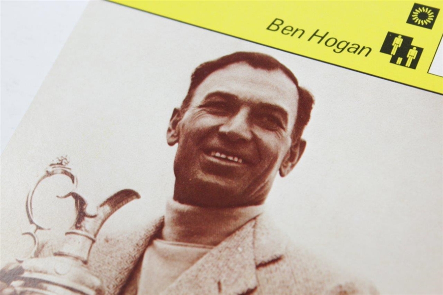 Ben Hogan with British Open Championship Cup 1977 Card 'Golf's Old Maestro'