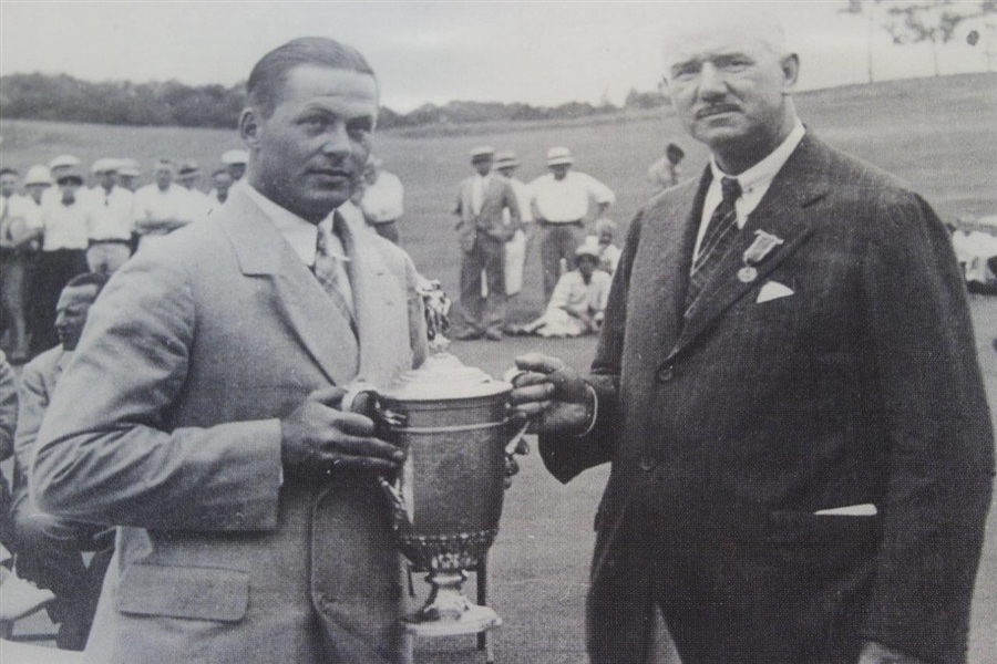 Bobby Jones & Findlay Douglas at 1930 US Open at Interlachen 10 x 13 B&W Photo