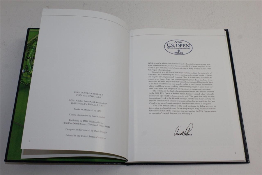 Rory McIlroy Signed 2011 US Open at Congressional Rolex Annual Book JSA ALOA