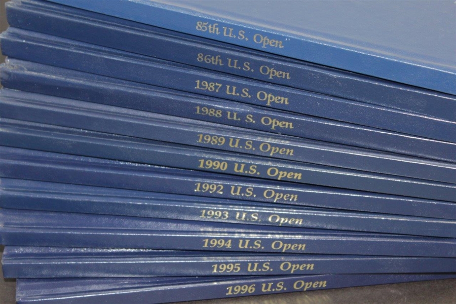 Eleven (11) US Open Rolex Annual Books Signed by That Year's Champion - 1985-1996
