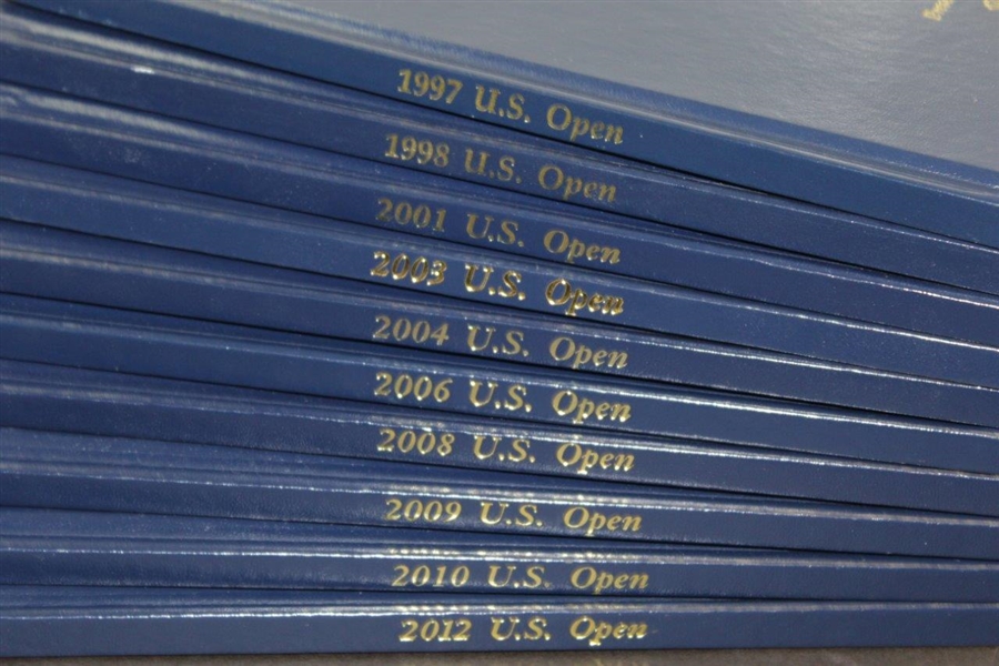 Ten (10) US Open Rolex Annual Books Signed by That Year's Champion - 1997-2012