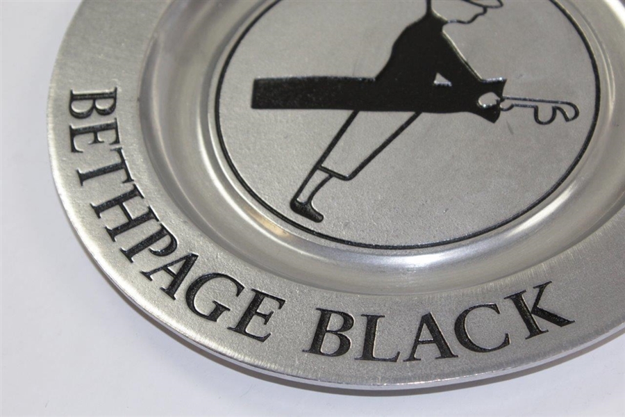 2002 US Open at Bethpage Black Pewter Plate - Tiger Wins at Bethpage!