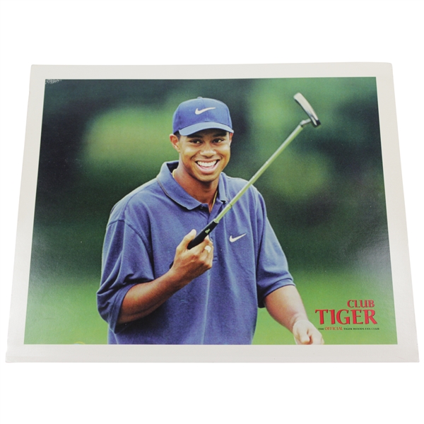 The Official Tiger Woods Fan Club TOPPS Photo with Hologram on Reverse