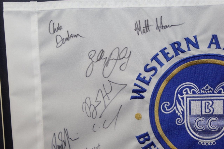 2014 Western Amateur at Berverly CC Signed Flag Including Xander, Dechambeau, & others - Framed JSA ALOA