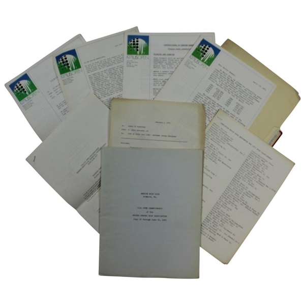 1971 U S Open Full Merion Member Internal Correspondence 1970 – 1972 & other - Must Read!